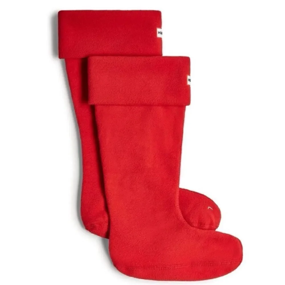 Hunter Kids Original Fleece Welly Boot Socks Red Size S/M US size 1-3 New